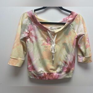 4 for $25 🌸 Ardene Tie-Dye Lace-Up Cropped Top 🌸 Small